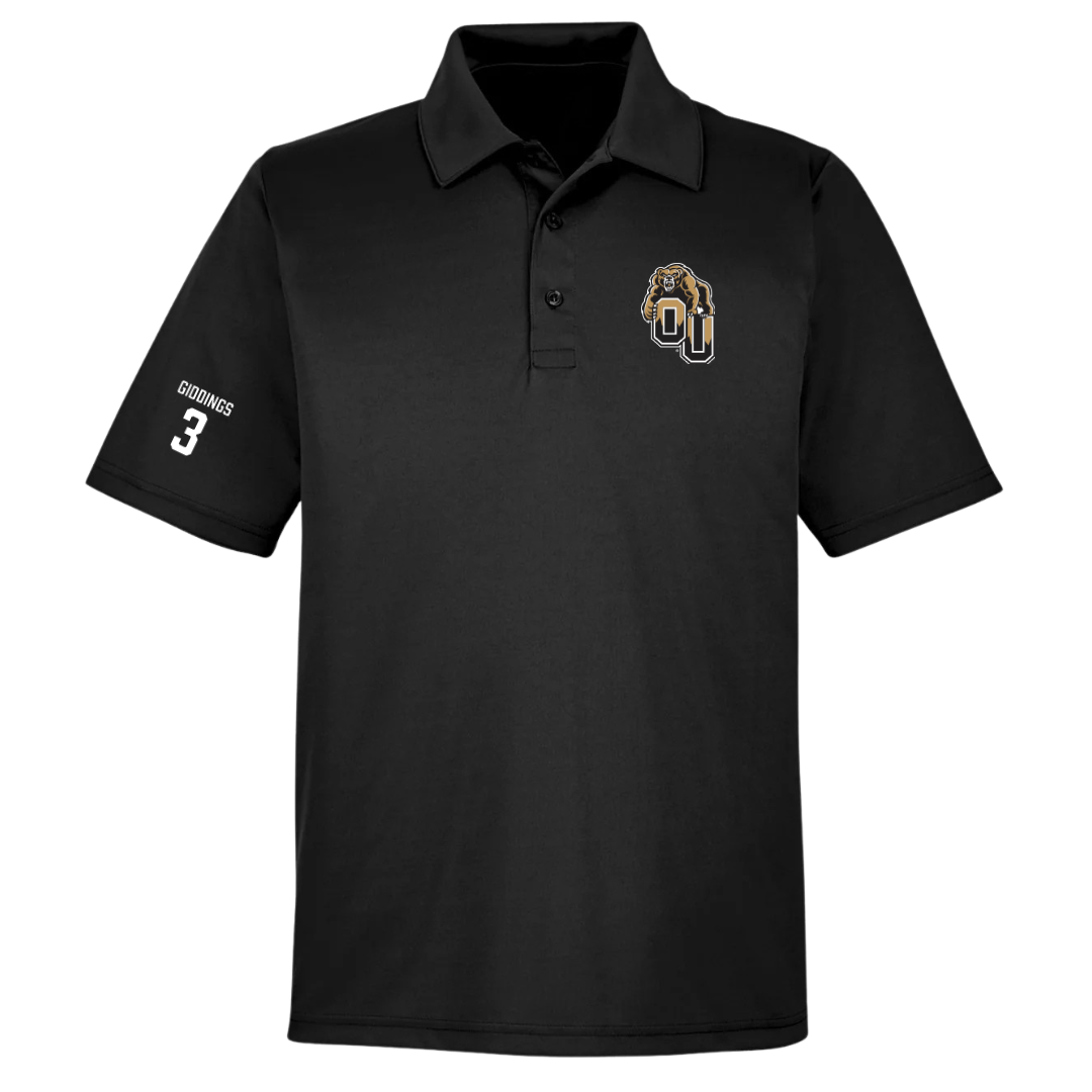 Oakland University Soccer (W) Black Polo - #3 Bailey Giddings