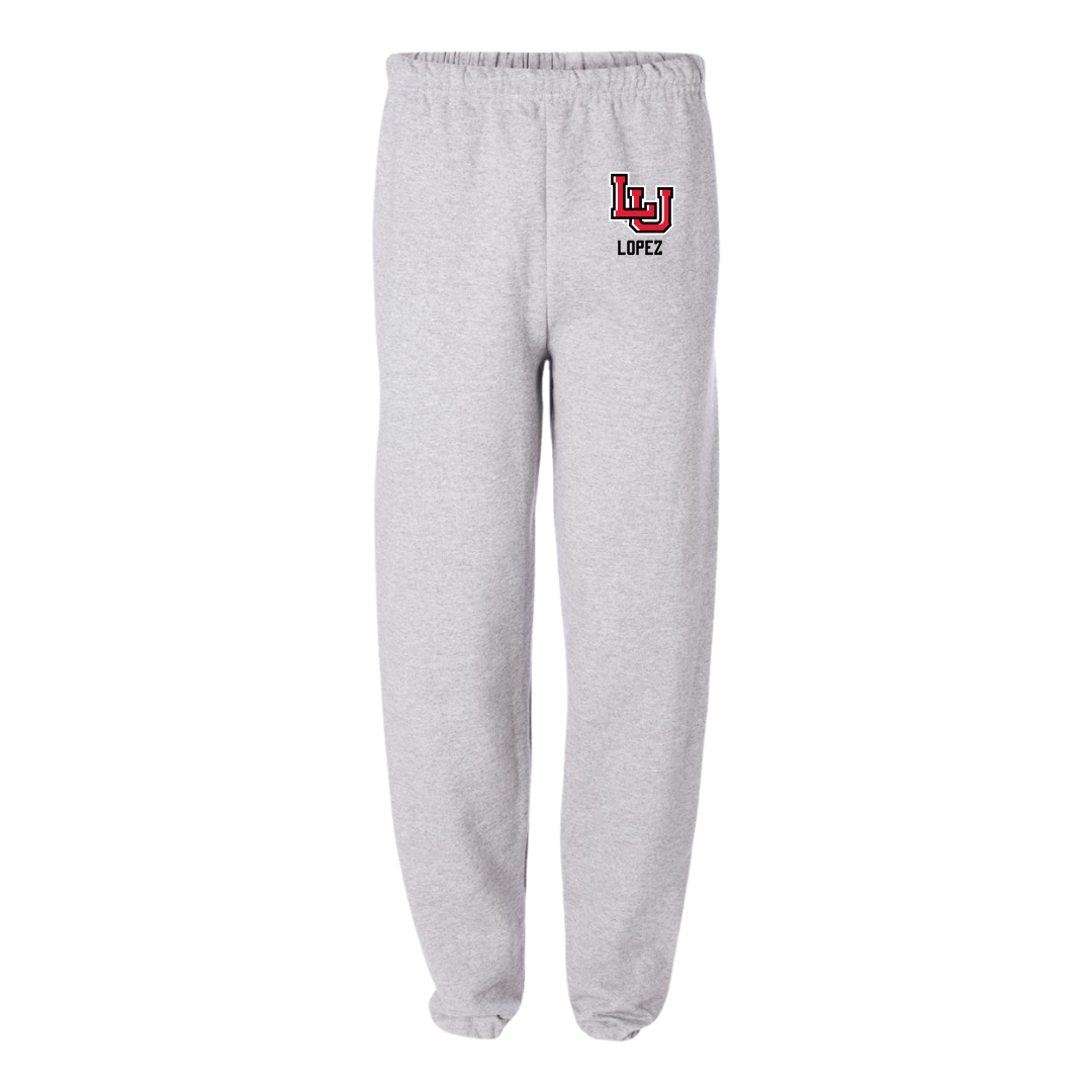 Lamar University Baseball Light Gray Sweatpants - #8 Mark Lopez