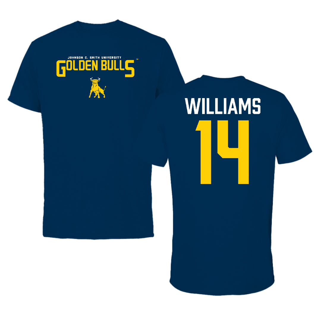 Johnson C. Smith University Softball Navy Tee - #14 Kaudia Williams