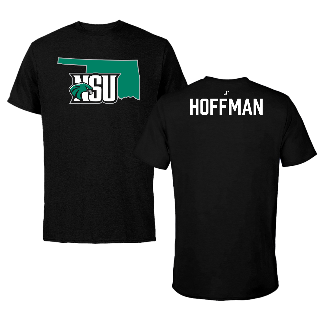 Northeastern State University Baseball Black State Performance Tee - Zack Hoffman