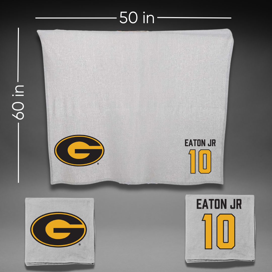 Grambling State University Football Gray Blanket - #10 Byron Eaton Jr