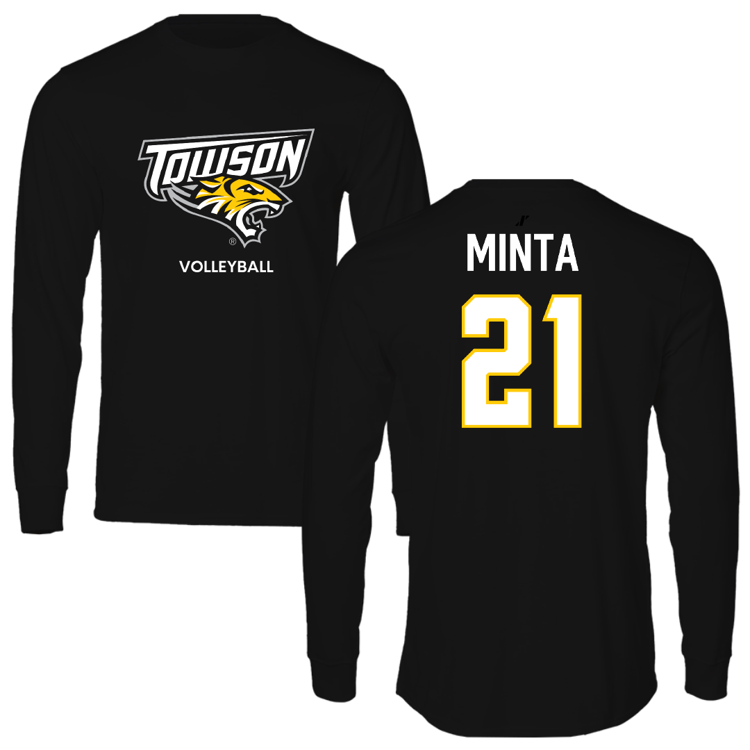 Towson University Volleyball (W) Black Long Sleeve - #21 Kendall Minta
