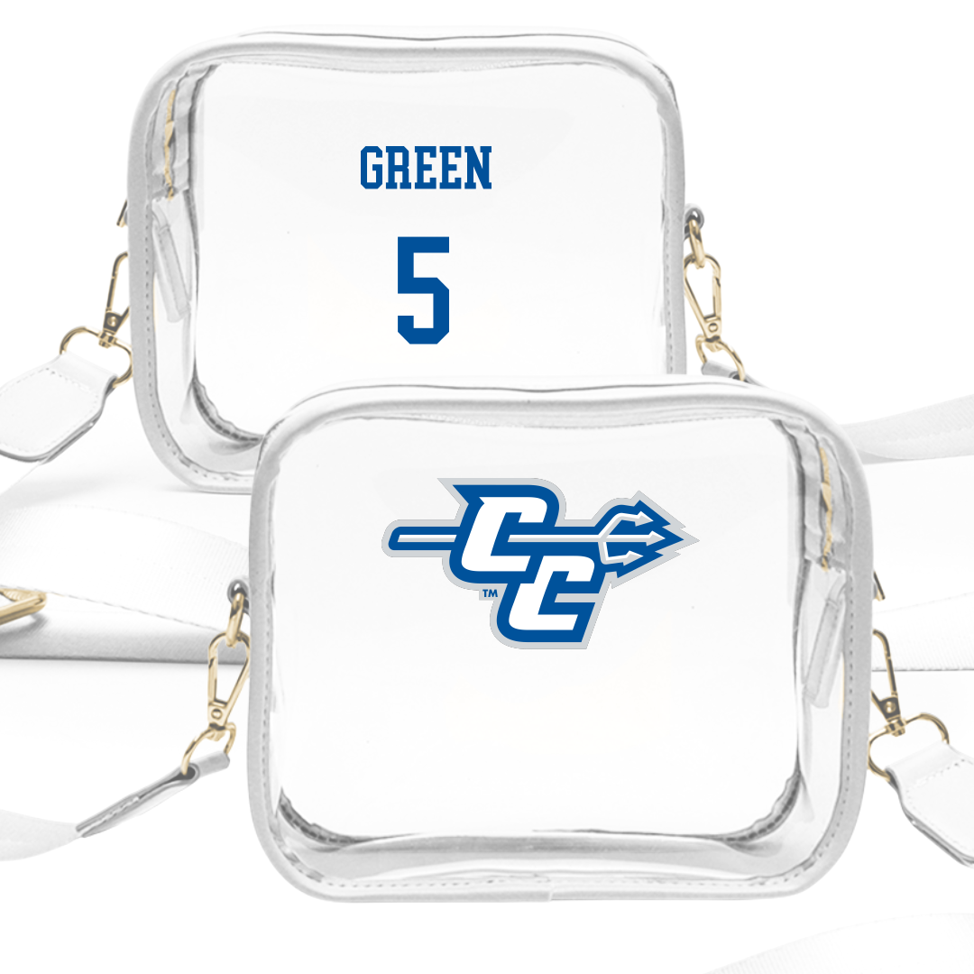 Central Connecticut State University Softball White Clear Stadium Bag - #5 Adrianna Green