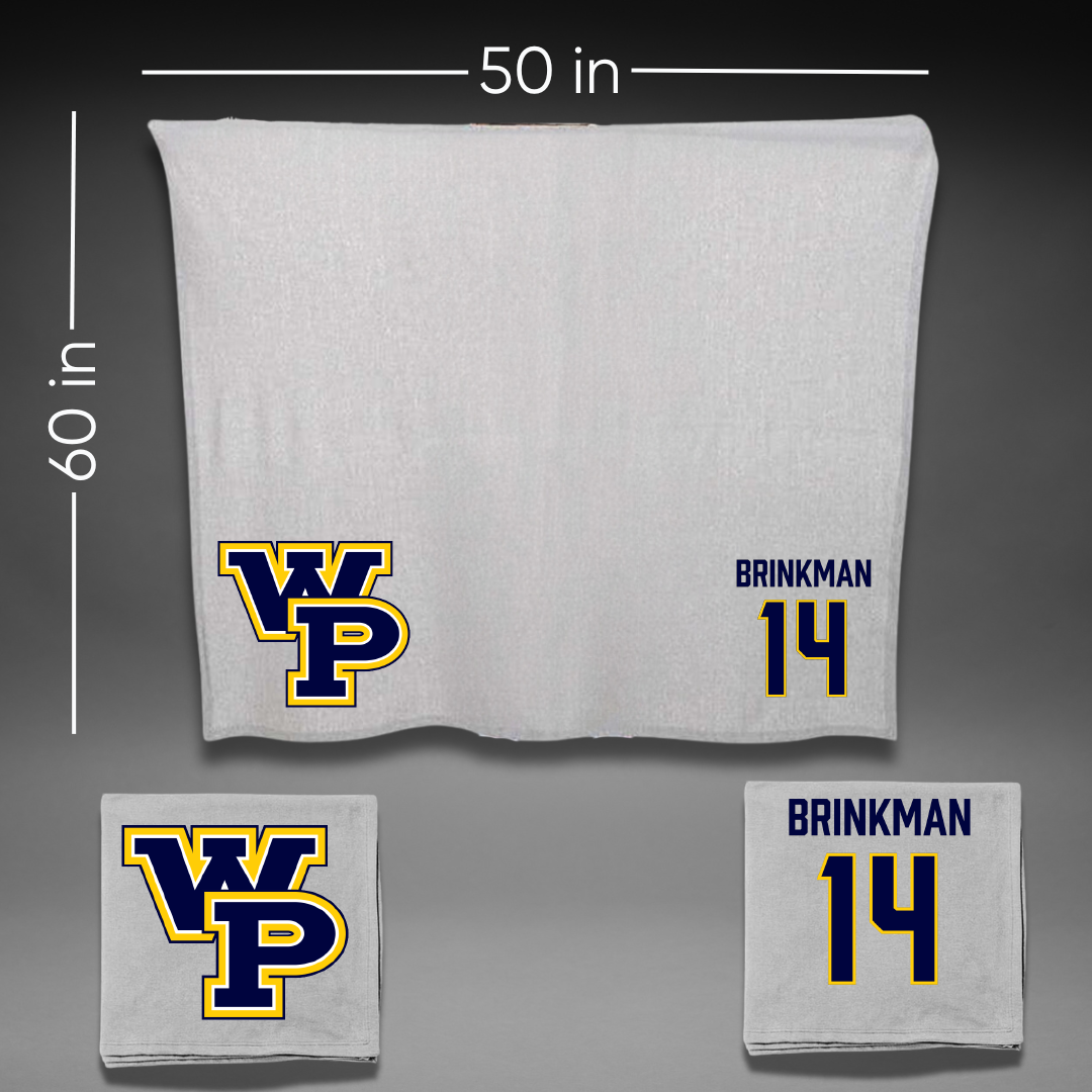William Penn University Volleyball (M) Gray Blanket - #14 Benjamin Brinkman