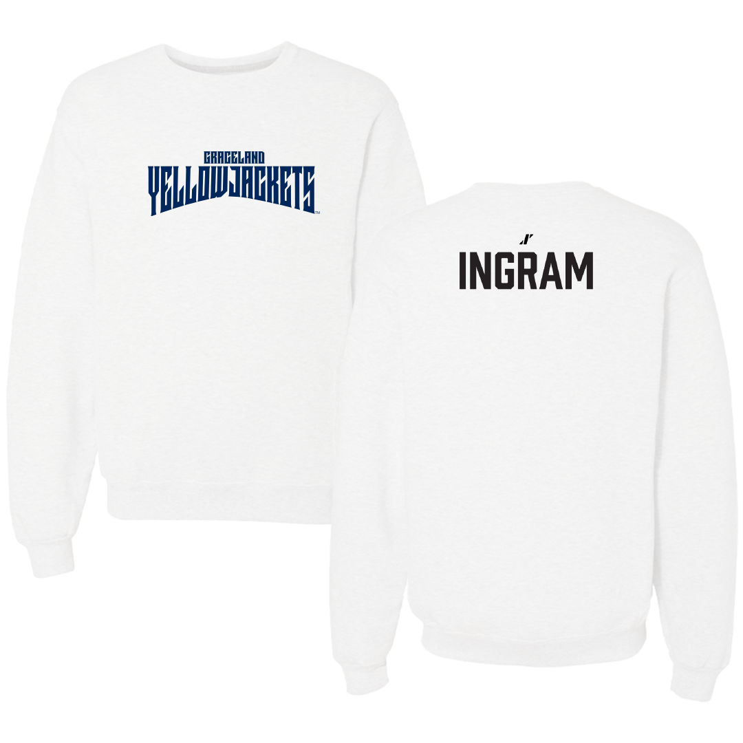 Graceland University Basketball (M) White Classic Crewneck - Ethan Ingram
