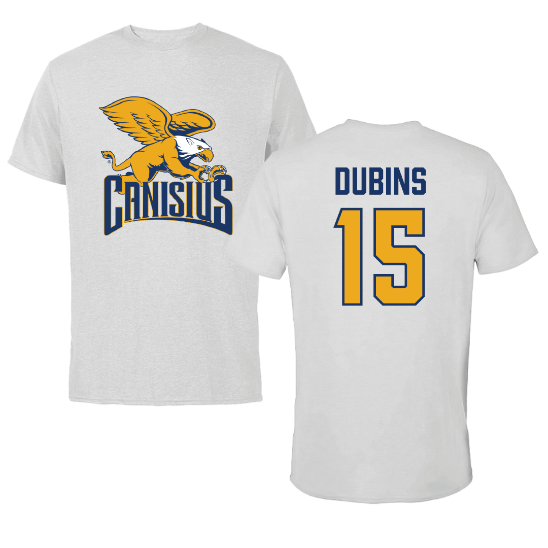 Canisius College Soccer (M) Light Gray Performance Tee - #15 Kiryl Dubins