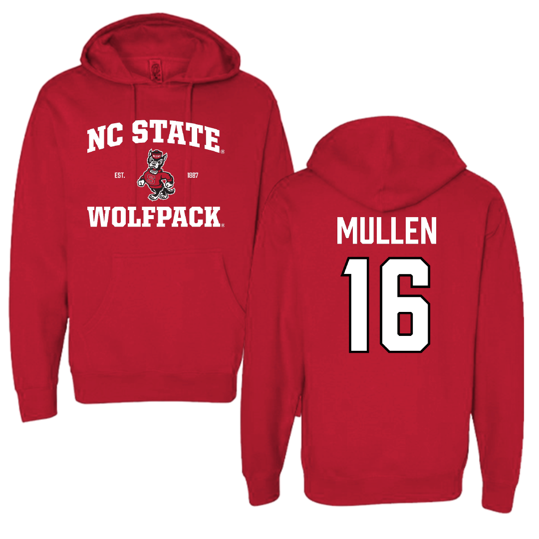 North Carolina State University Volleyball Red General Hoodie - #16 Ashley Mullen