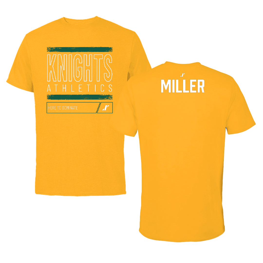 New Jersey City University Wrestling (W) Gold Dominate Tee - Gabrielle Miller