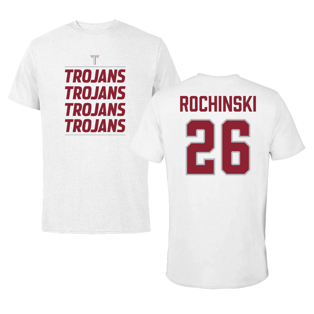Troy University Softball White General Performance Tee - #26 Kalee Rochinski