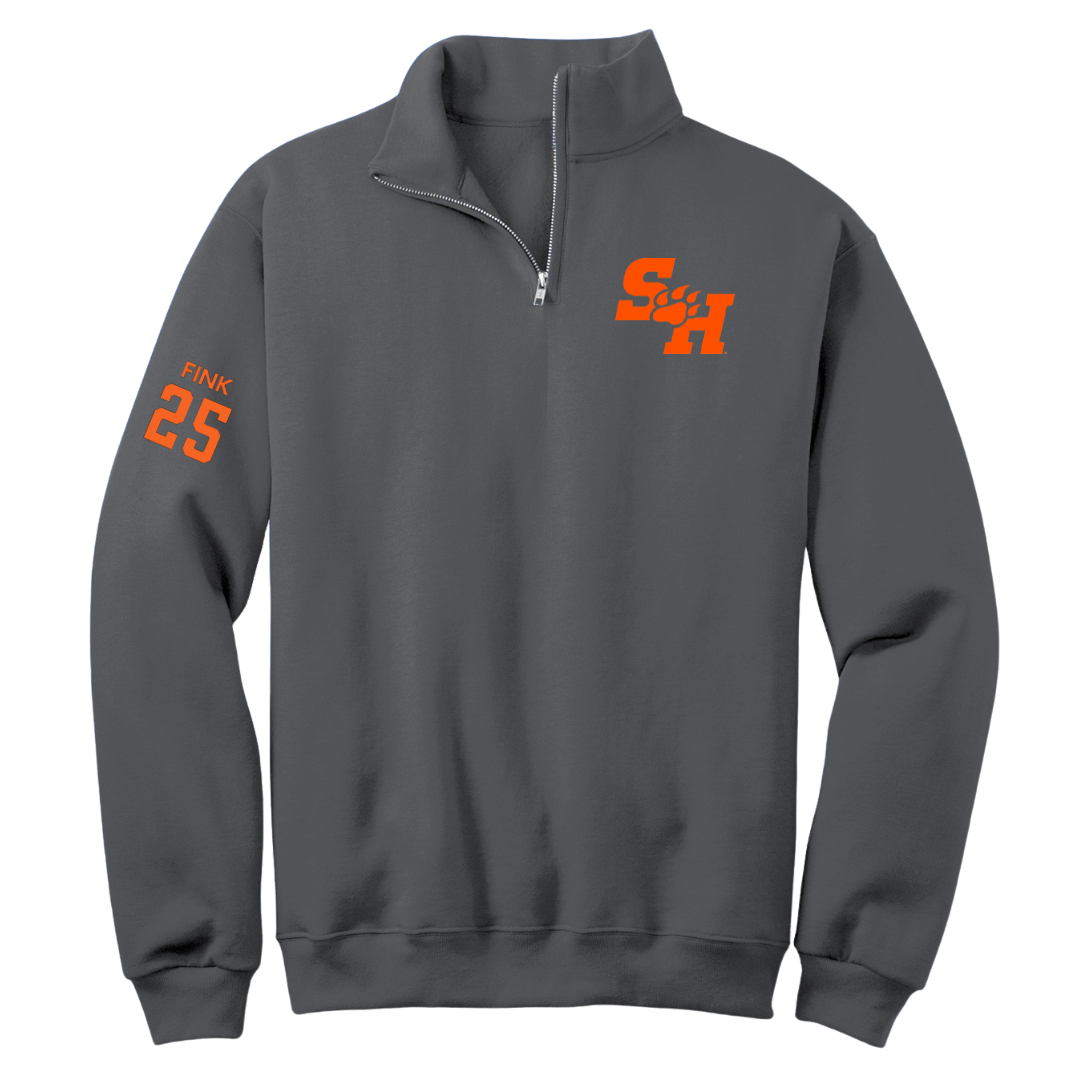 Sam Houston State University Baseball Dark Gray Quarter-Zip - #25 Nathan Fink