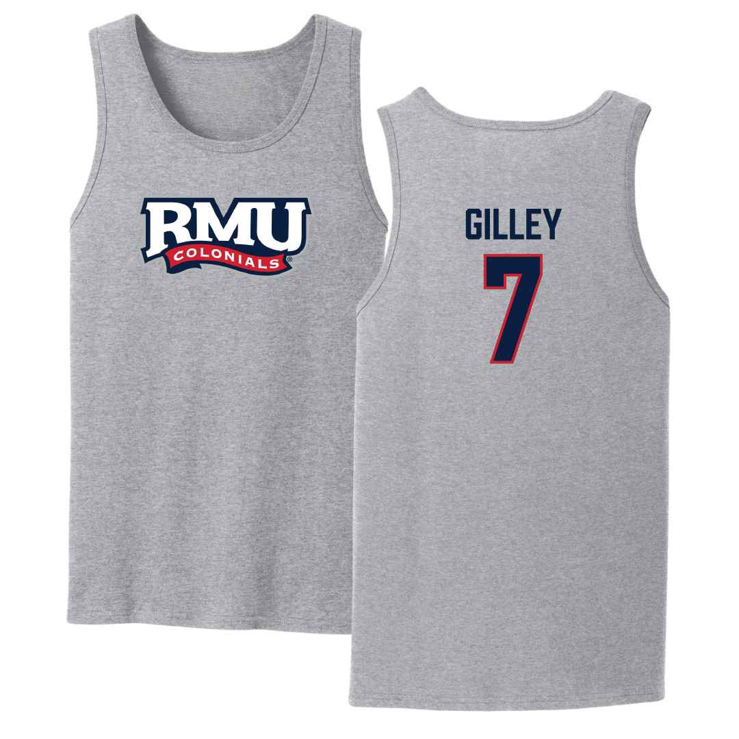 Robert Morris University Soccer Sport Gray Tank Top - #7 Chase Gilley