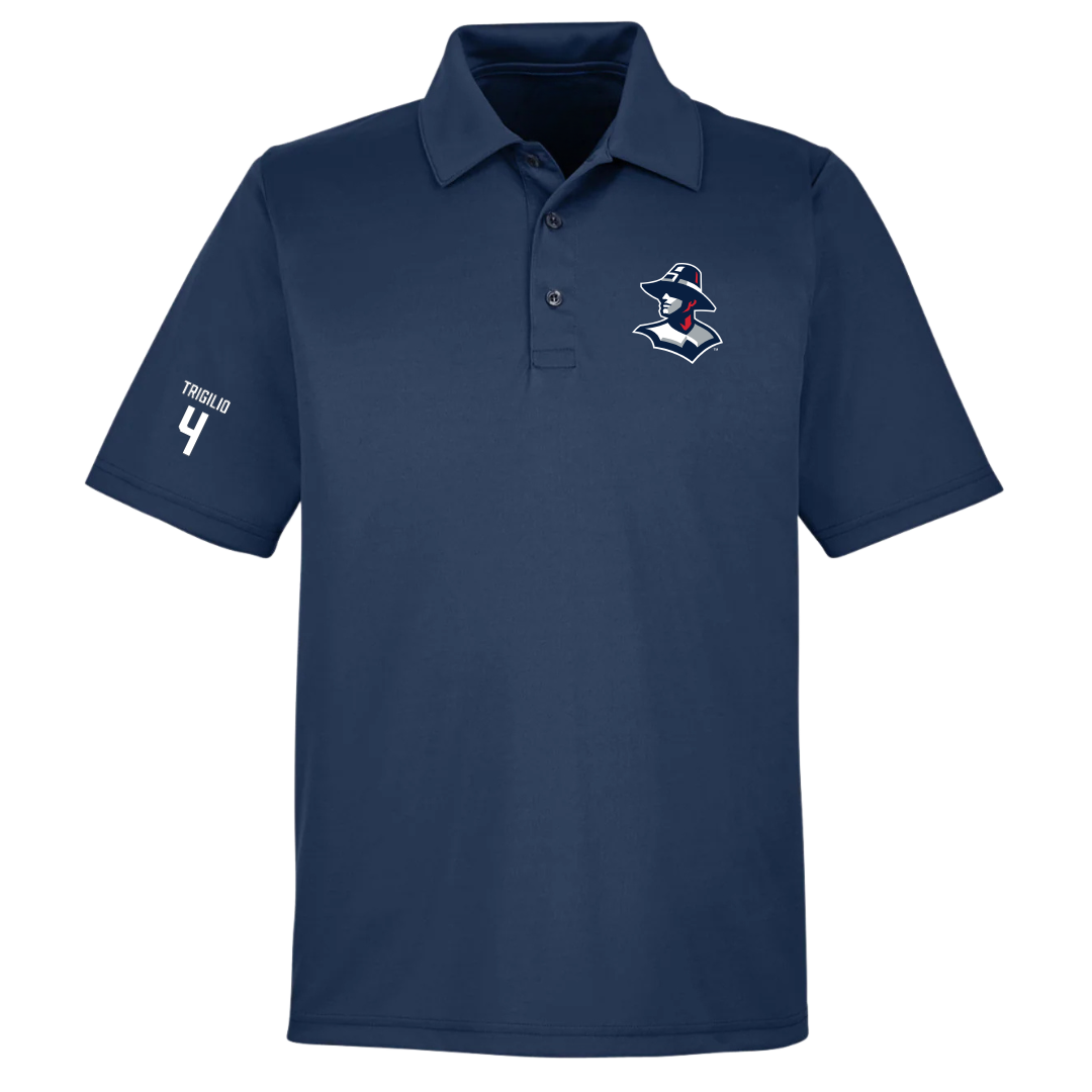 New England College Baseball Navy Polo - #4 Bobby Trigilio