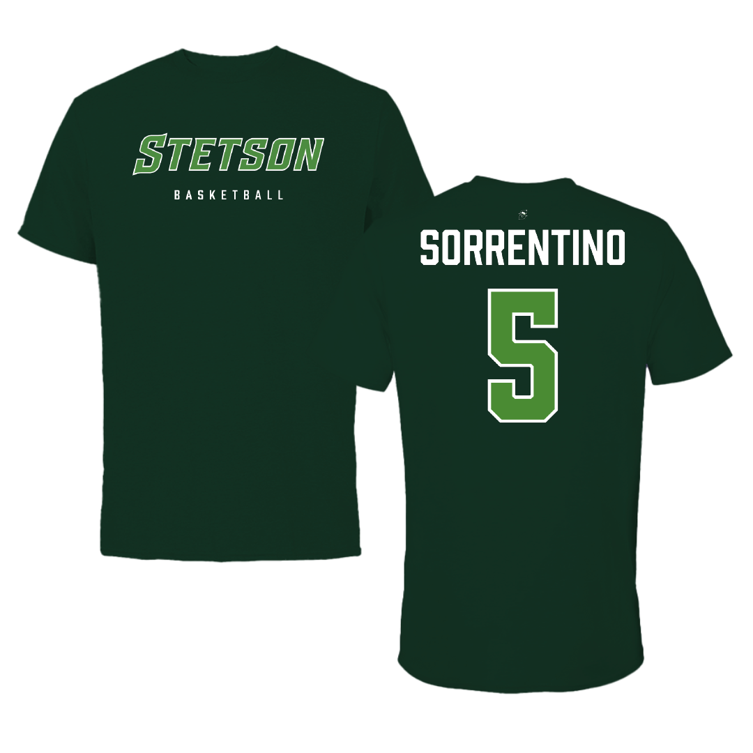 Stetson University Basketball Forest Green Performance Tee - #5 Aleah Sorrentino