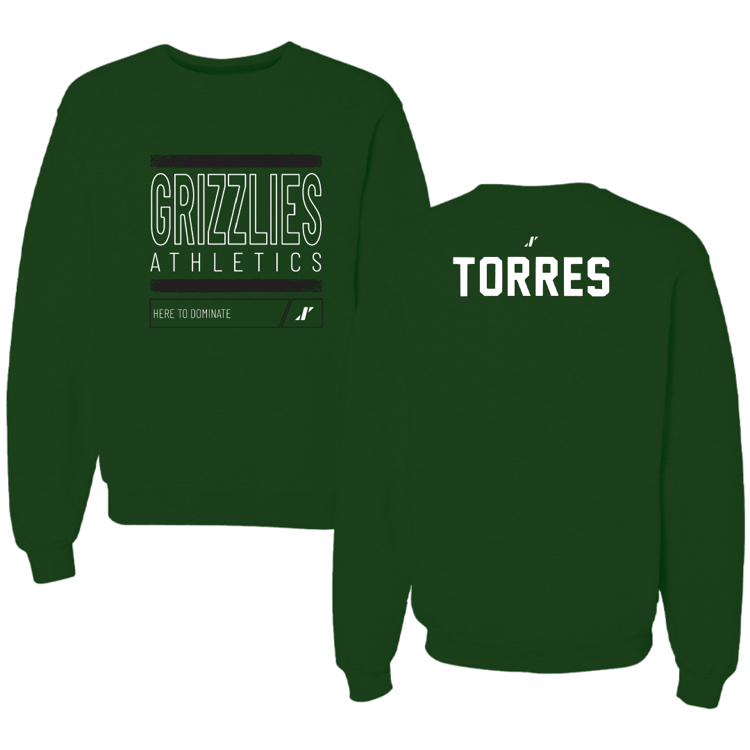 Adams State University Wrestling Forest Green Dominate Crewneck - Noah Torres