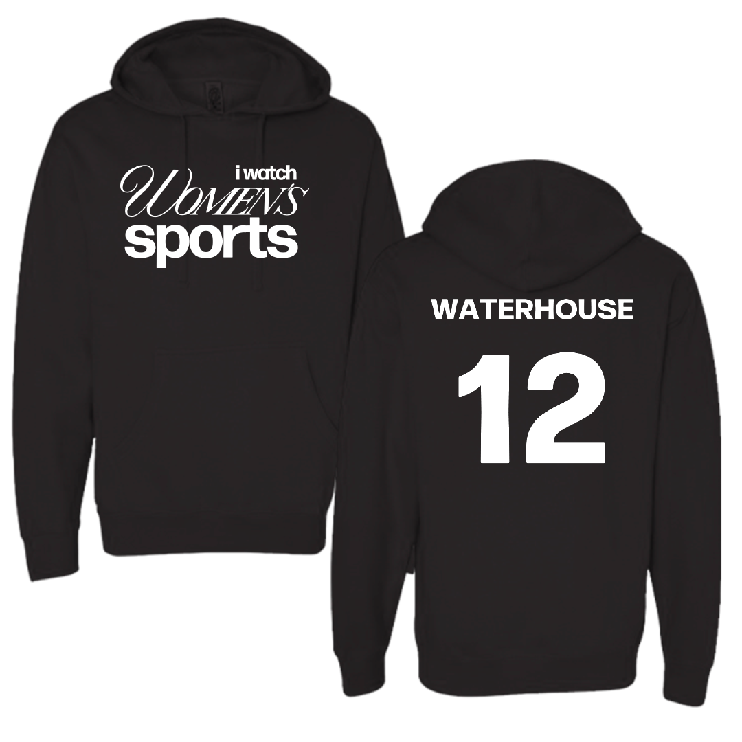University of Louisiana at Lafayette Soccer Black WHM Hoodie - #12 Hailly Waterhouse