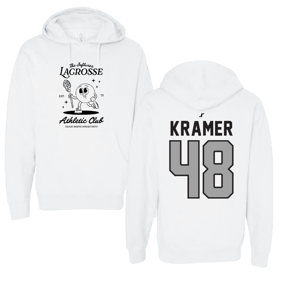 Lacrosse White Influxer Athletic Club Hoodie - #48 Nick Kramer