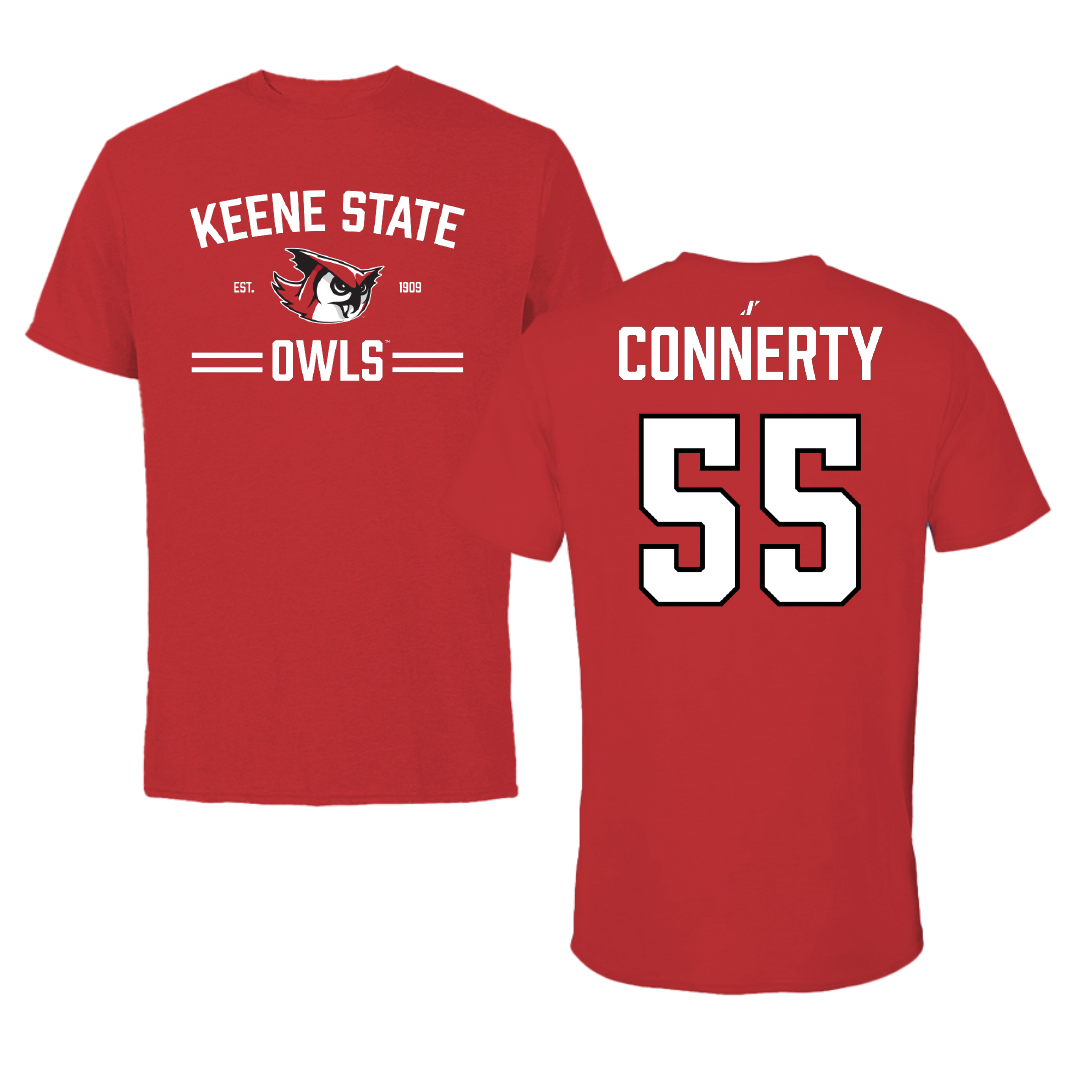Keene State College Lacrosse (M) Red General Performance Tee - #55 Liam Connerty