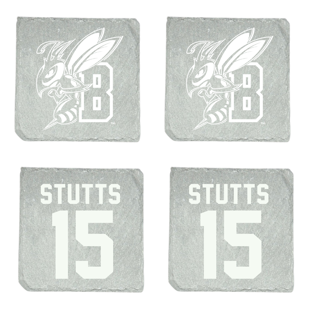 Montana State University Billings Basketball Stone Coaster (4 Pack)  - #15 Jesiah Stutts