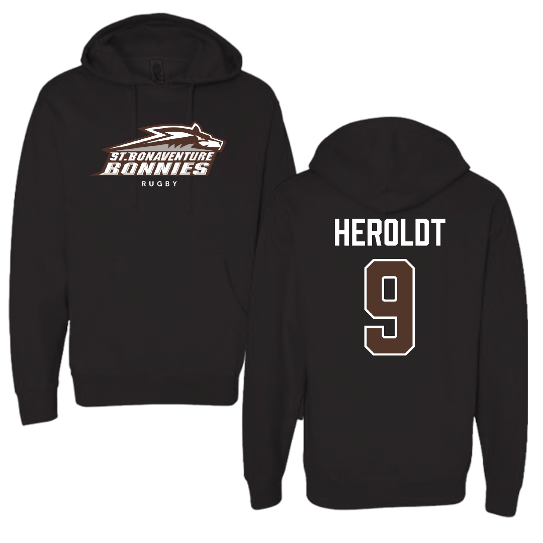 St. Bonaventure University Rugby (M) Black Hoodie - #9 Troy Heroldt