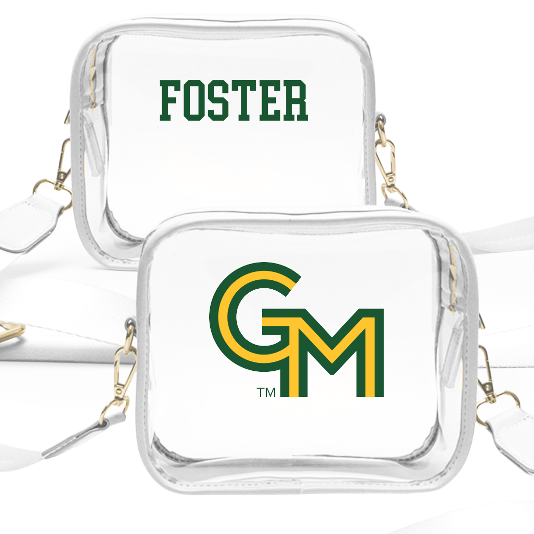 George Mason University Wrestling (M) White Clear Stadium Bag - Nicholas Foster