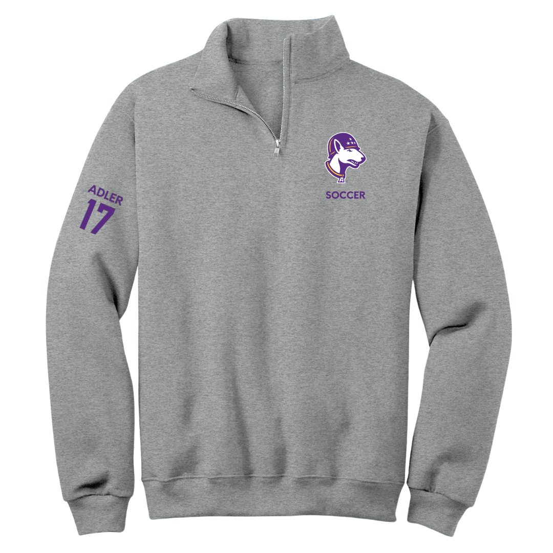 Louisiana State University-Alexandria Soccer (M) Sport Gray Quarter-Zip - #17 Paul Adler