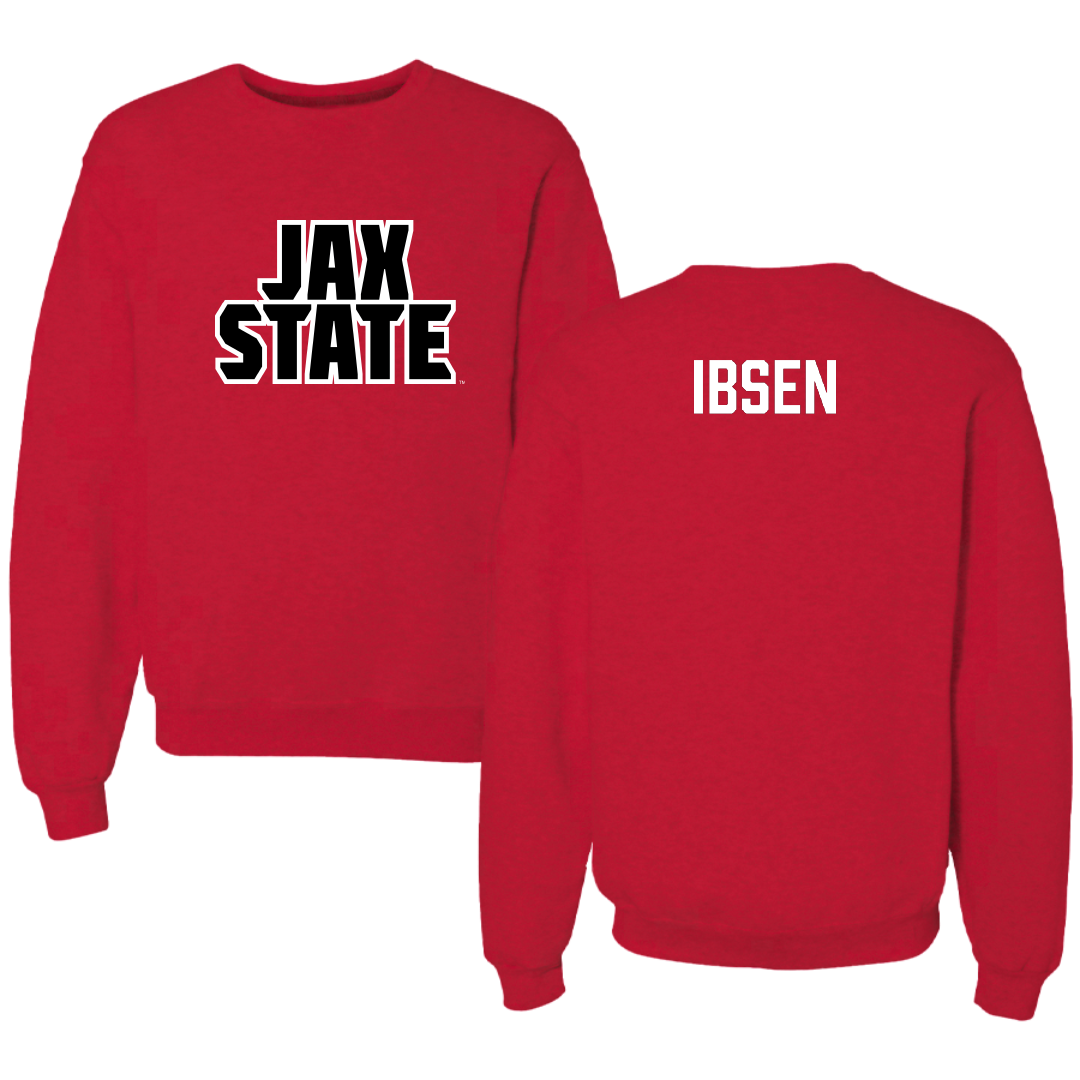 Jacksonville State University TF and XC Red Crewneck - Lennon Ibsen