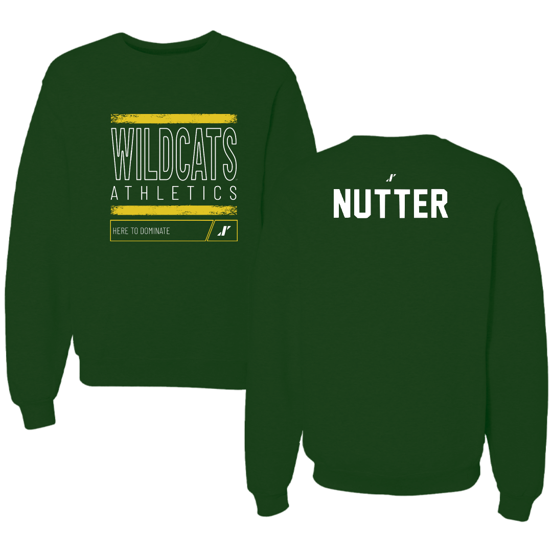 Northern Michigan University Greco-Roman Wrestling Forest Green Dominate Crewneck - Aidan Nutter