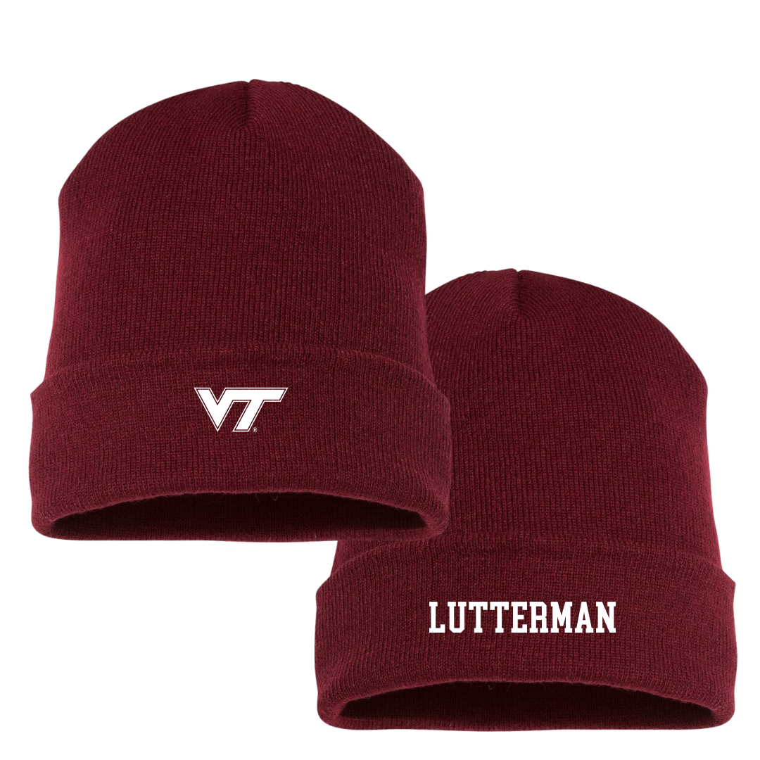 Virginia Tech Baseball Maroon Beanie - #18 Hudson Lutterman