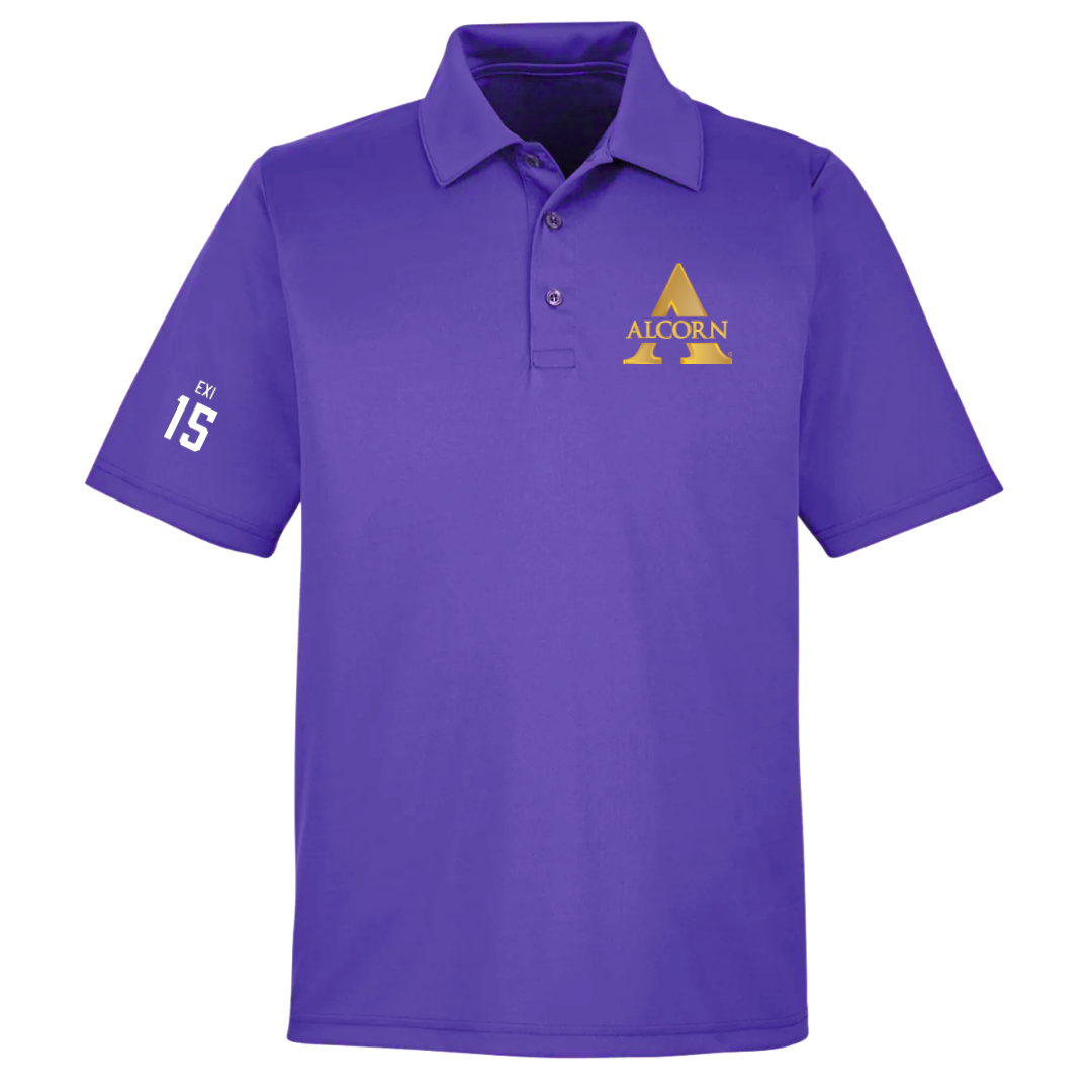 Alcorn State University Baseball Purple Polo - #15 Guershon Exi
