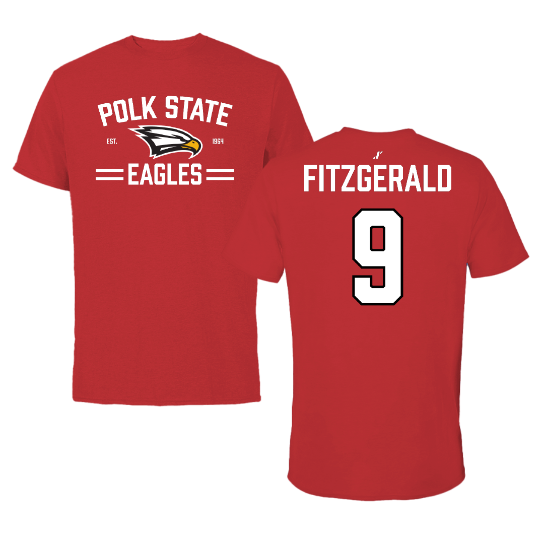 Polk State College Volleyball (W) Red General Performance Tee - #9 Dublin Fitzgerald