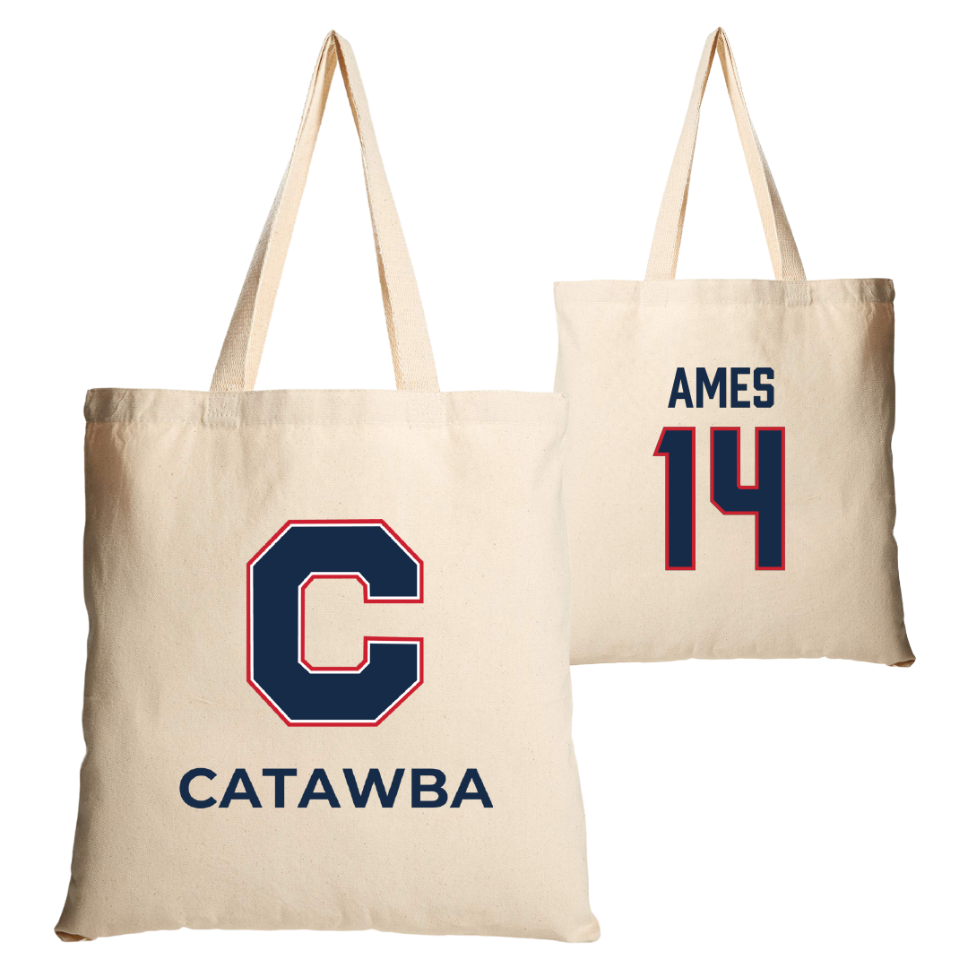 Catawba College Lacrosse Tan Canvas Tote Bag - #14 Chloe Ames