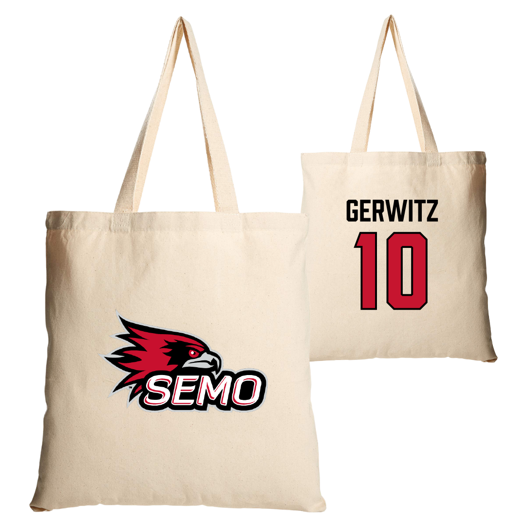 Southeast Missouri State University Softball Tan Canvas Tote Bag - #10 Tatum Gerwitz