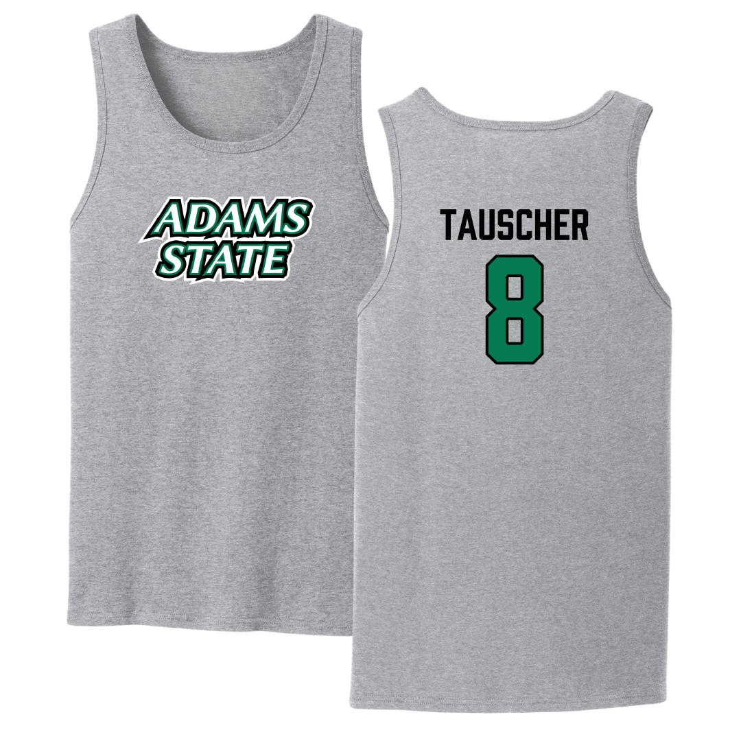 Adams State University Baseball Sport Gray Tank Top - #8 Ayden Tauscher