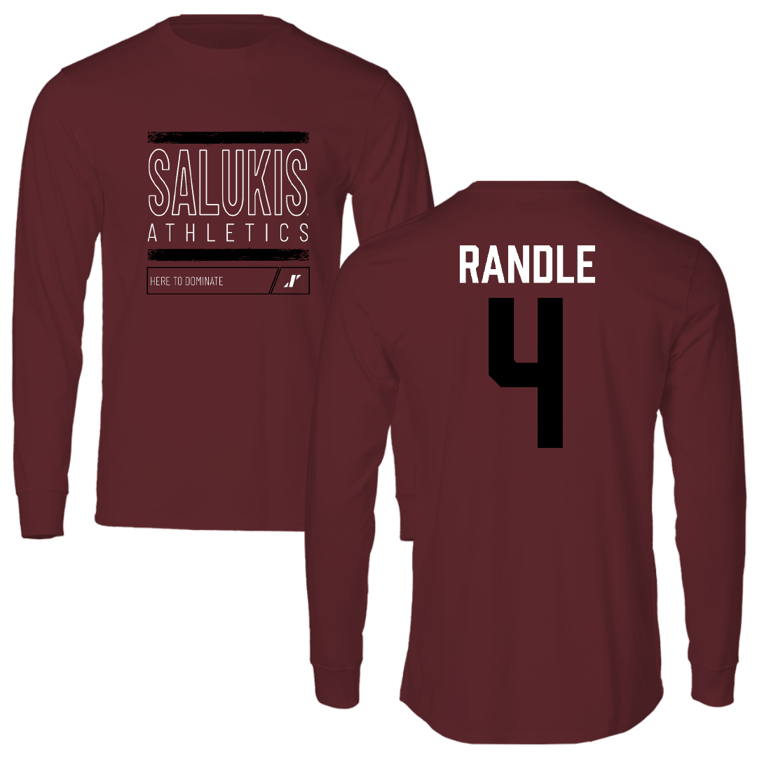 Southern Illinois University at Carbondale Basketball Maroon Dominate Performance Long Sleeve - #4 Laniah Randle