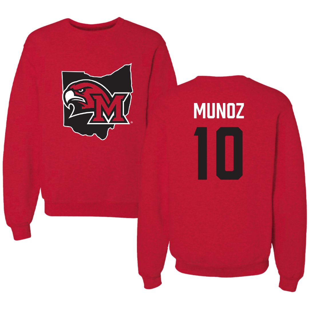 Miami University (Ohio) Softball Red State Crewneck - #10 Daina Munoz