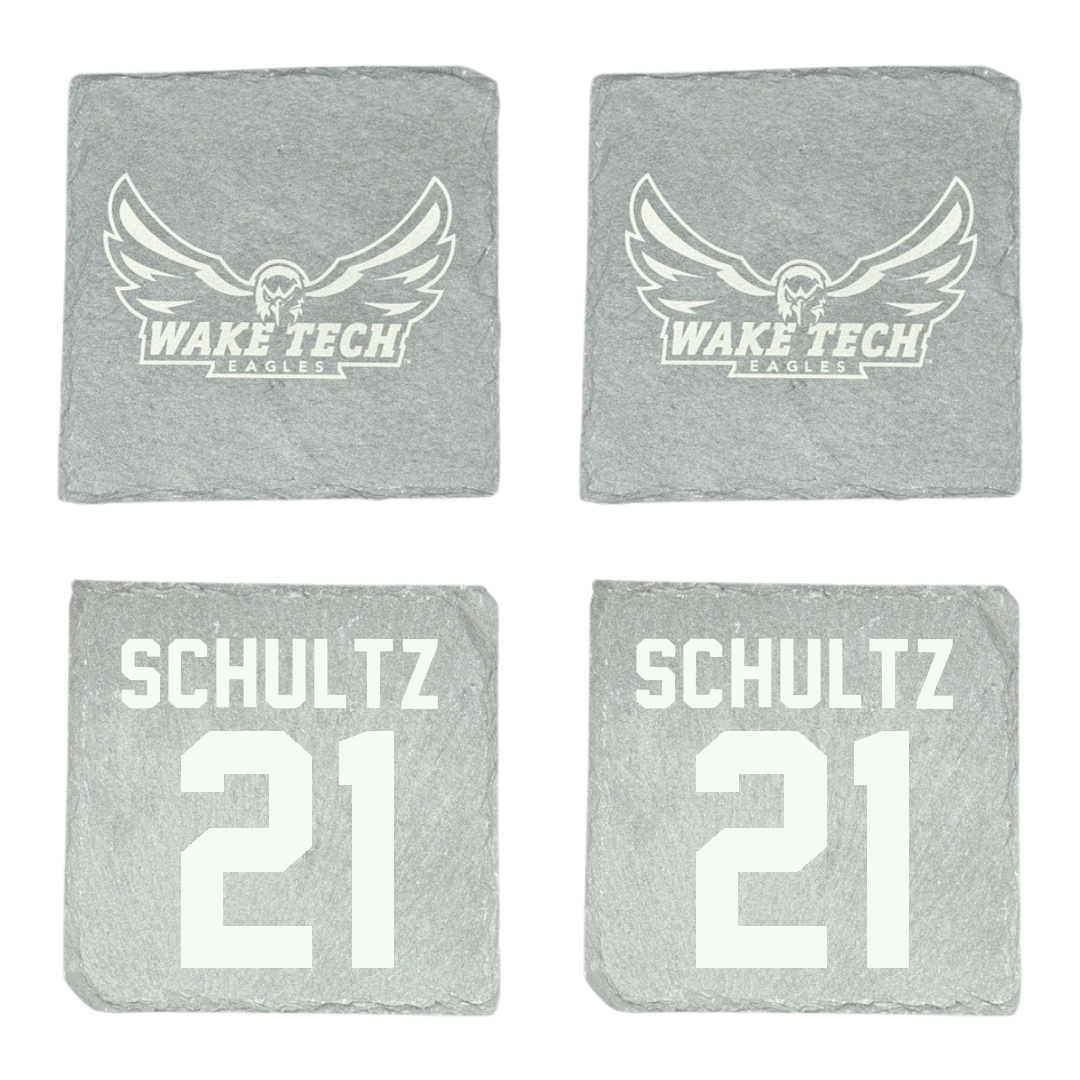 Wake Tech Community College Baseball Stone Coaster (4 Pack)  - #21 Nick Schultz
