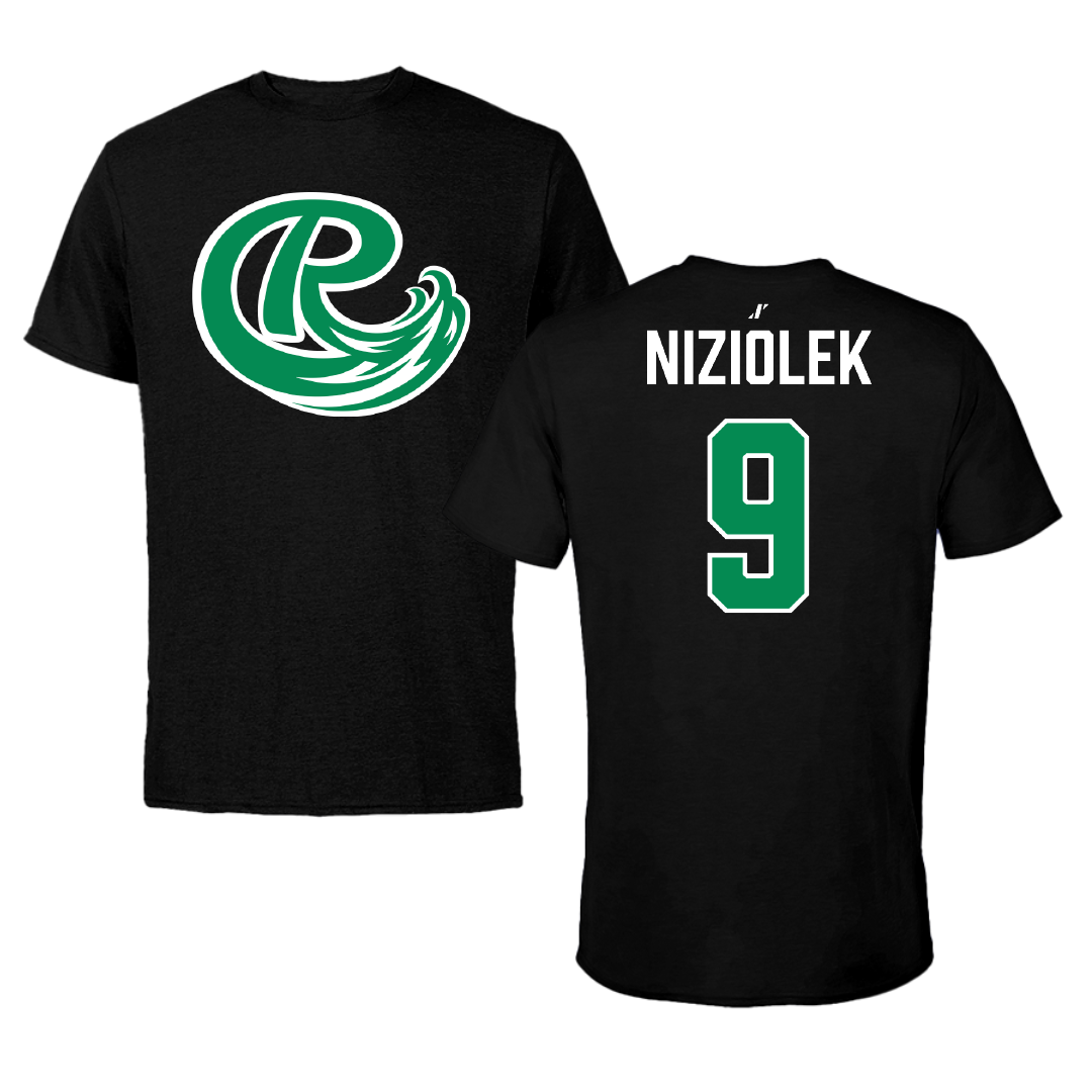 Roosevelt University Soccer Black Performance Tee - #9 Krystian Niziolek