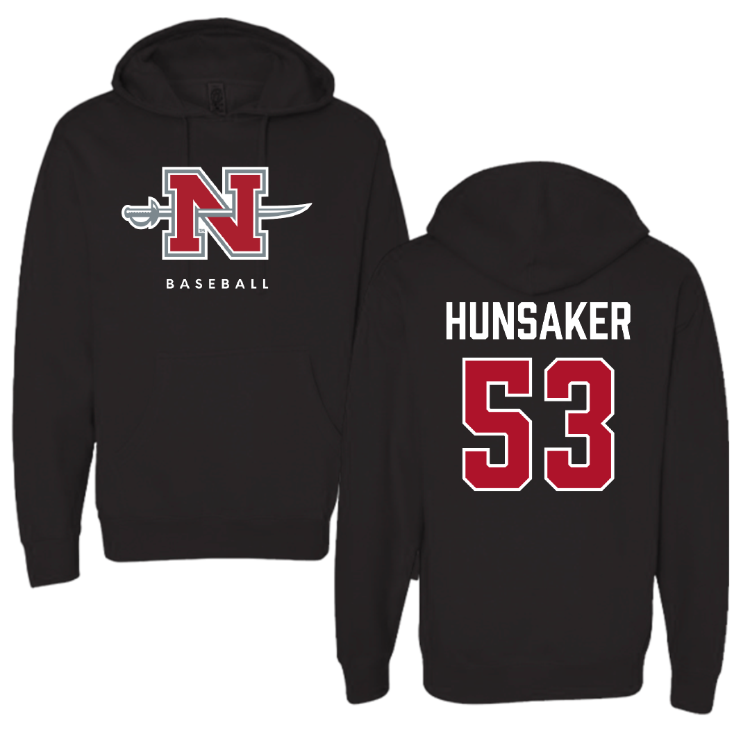 Nicholls State University Baseball Black Hoodie - #53 Payton Hunsaker