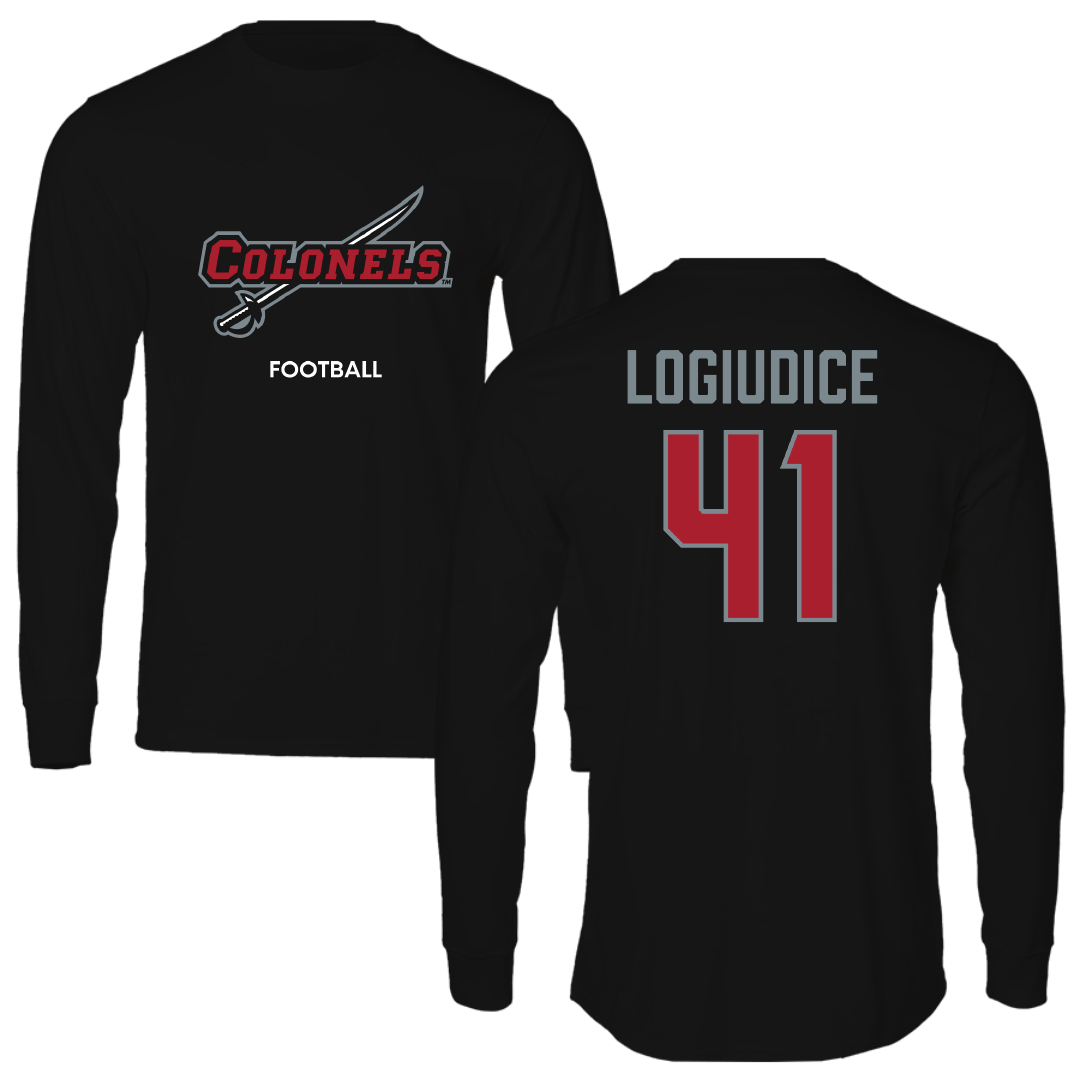 Nicholls State University Football Black Colonels Long Sleeve - #41 Dominic LoGiudice