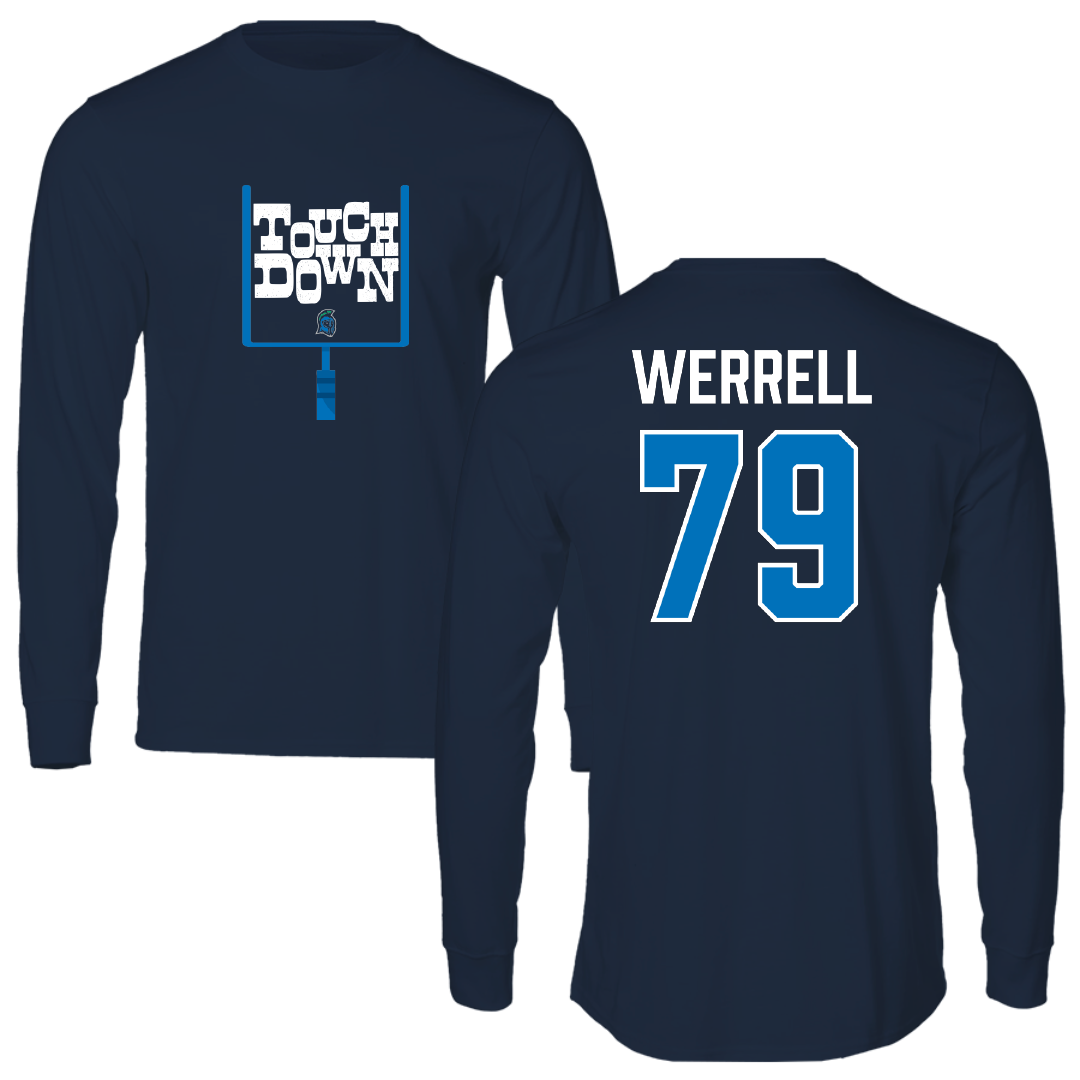 University of West Florida Football Navy Touchdown Long Sleeve - #79 Xavier Werrell