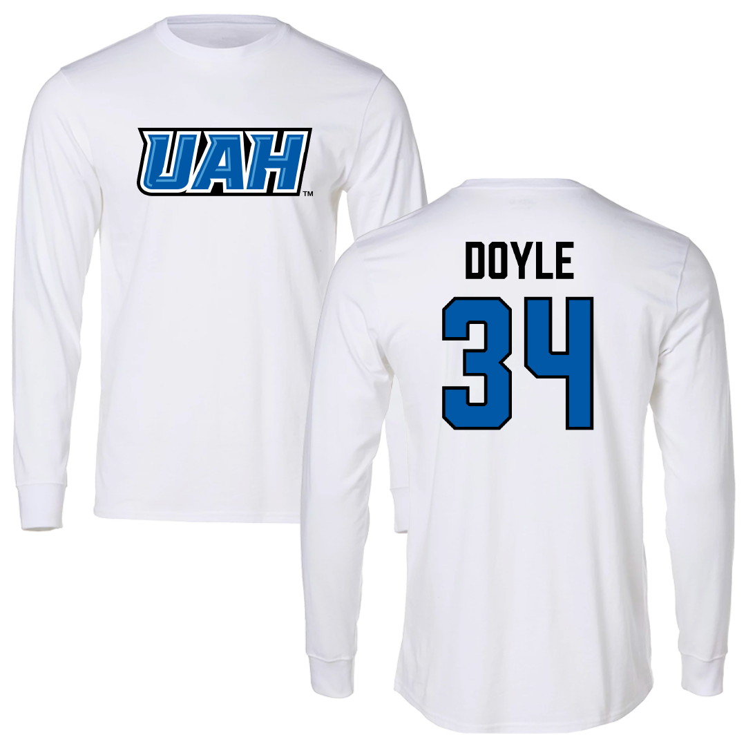 Huntsville Baseball White Performance Long Sleeve - #34 Jack Doyle