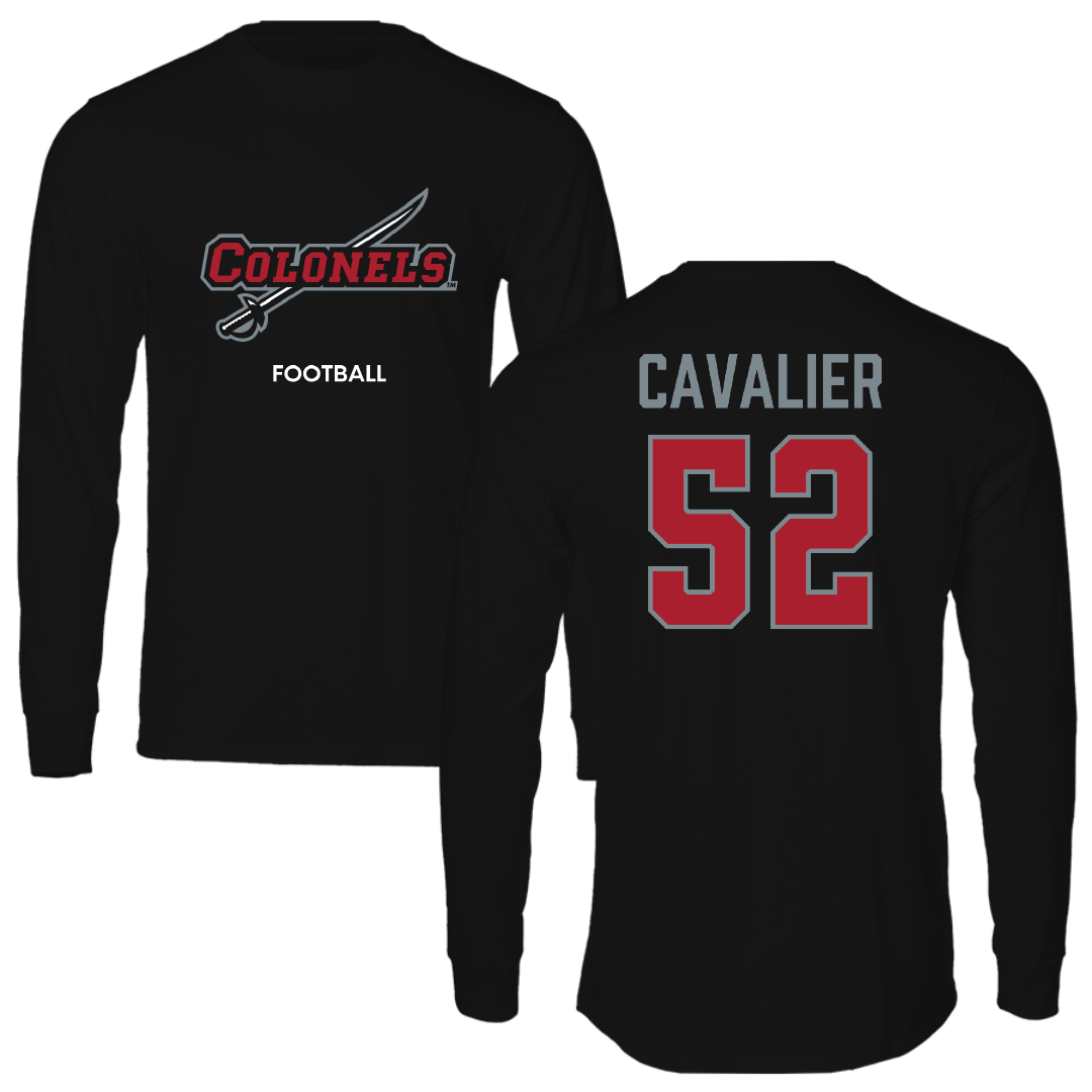 Nicholls State University Football Black Colonels Long Sleeve - #52 Andrew Cavalier