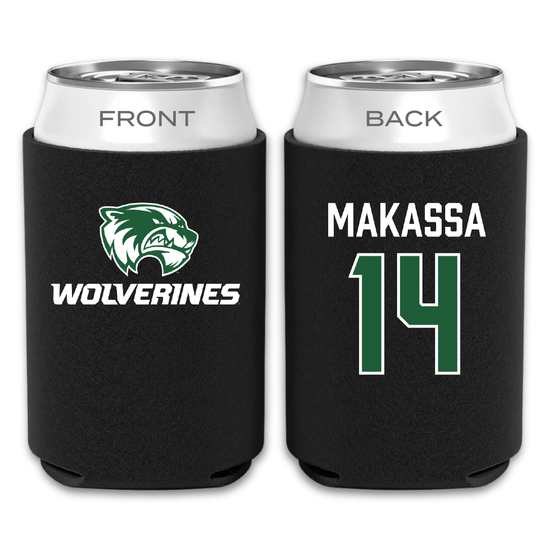 Utah Valley University Soccer (M) Black Can Cooler - #14 Dodi Makassa