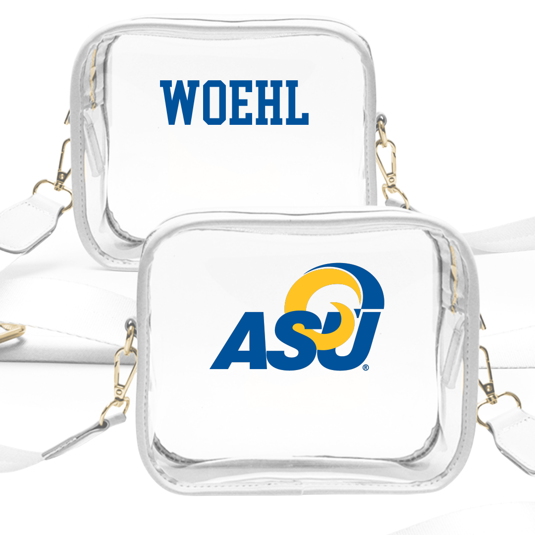 Angelo State University Football White Clear Stadium Bag - Carter Woehl