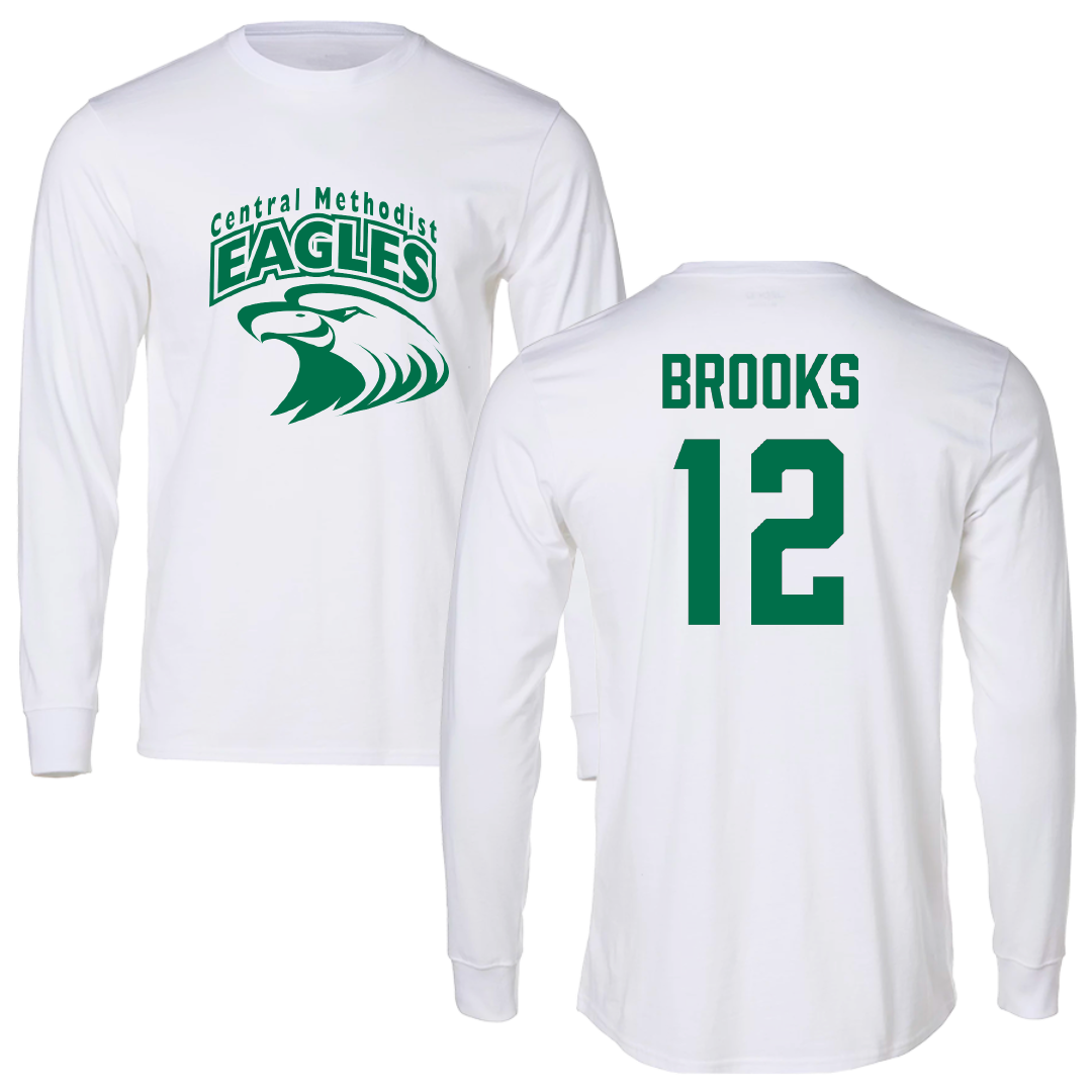Central Methodist University Basketball (W) White Long Sleeve - #12 Kylie Brooks