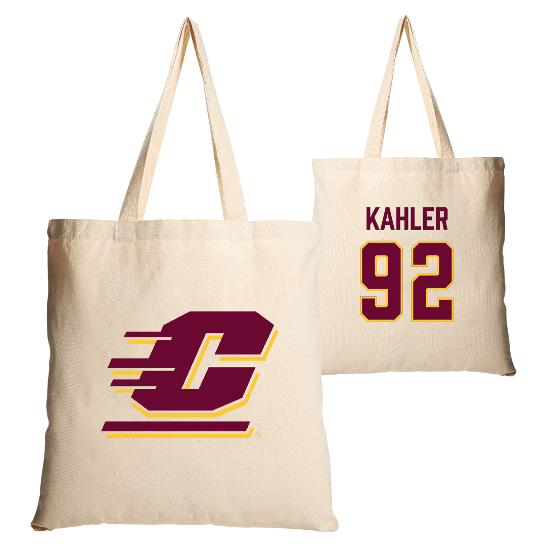 Central Michigan University Lacrosse Tan Canvas Tote Bag - #92 Leila Kahler