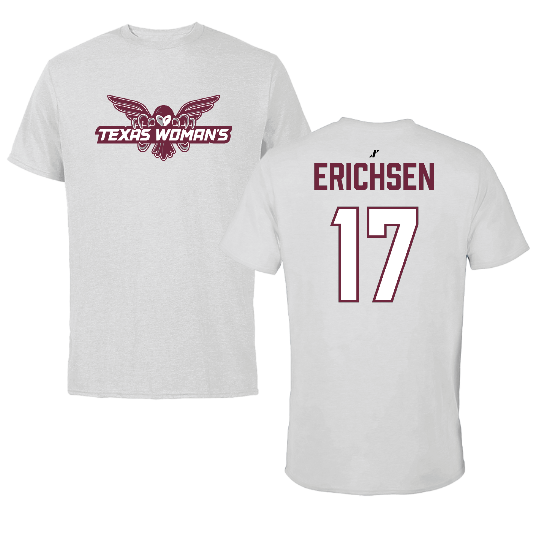 Texas Woman's University Volleyball Light Gray Tee - #17 Gracie Erichsen