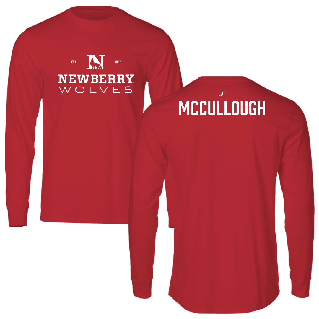 Newberry College Wrestling (M) Red General Performance Long Sleeve - Hunter McCullough