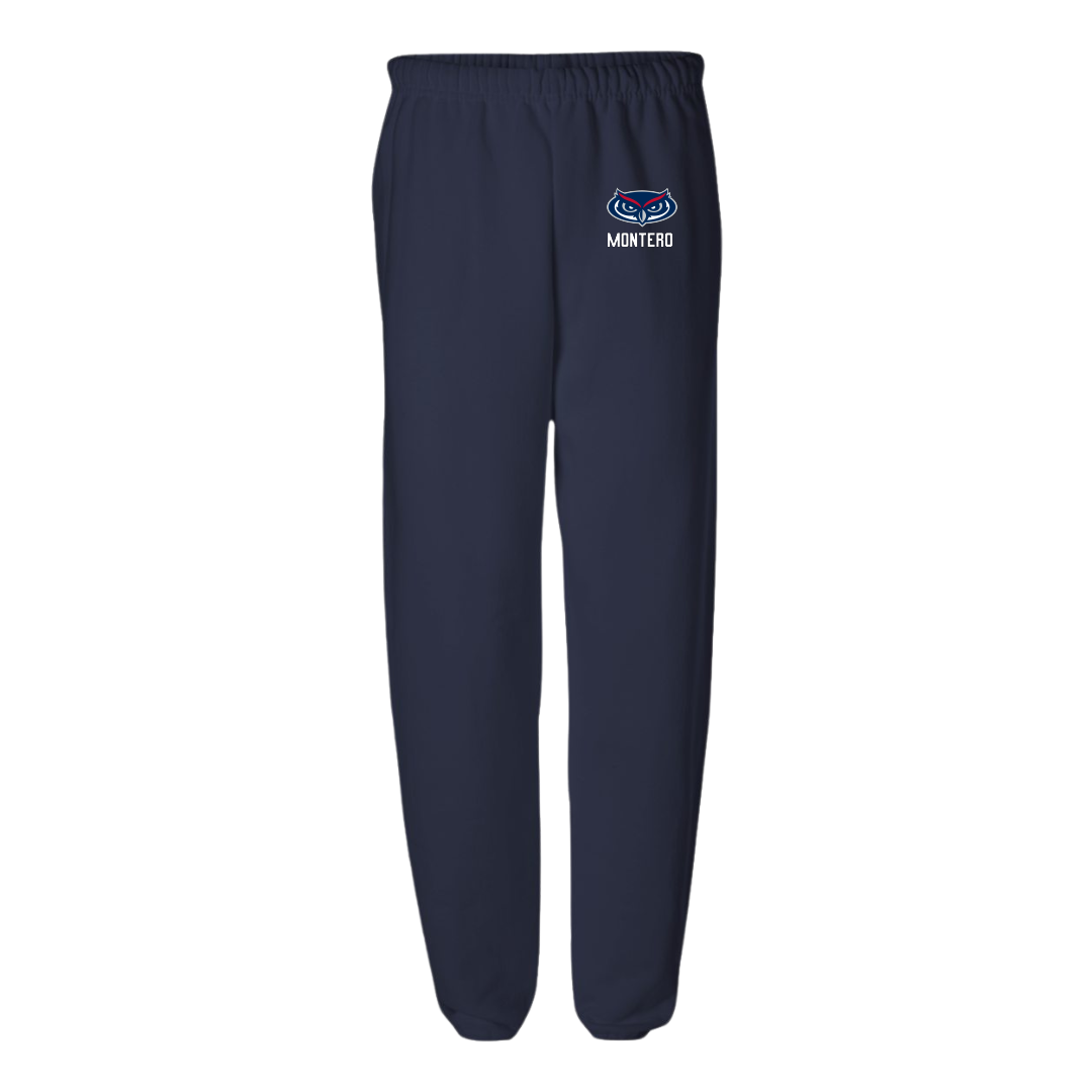 Florida Atlantic University Soccer (M) Navy Sweatpants - #12 Jeremy Montero