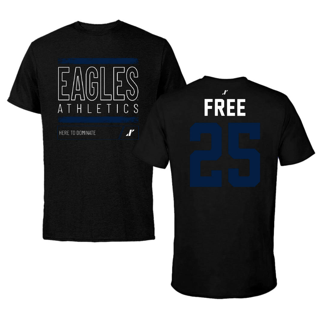 Georgia Southern University Soccer Black Dominate Performance Tee - #25 Peyton Free